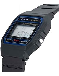 Casio Casual Negro Resina Reloj digital f91 W