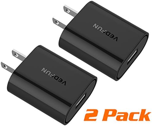 [2-Pack] VEDFUN Fast USB Wall Charger with Quick Charge 3.0 for Samsung Galaxy S8/S8 Plus/S7/S6, LG G6, HTC U11, Moto G5 Plus, G4 Plus/Play, Droid Turbo 2, BlackBerry Priv/KEYone, Nextbit Robin