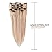 Women Hair Extensions, Grammy 18 Inch 7pcs Remy Clip in Hair Extensions 70g Human Hair with Clips for Highlight (18inch, #18/613 Brown/blonde)