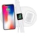 Hisri 3 in 1 Qi Wireless Charging Pad,Fast Wireless Charger Compatible for iPhone X/XS Max/8/8 Plus Apple Watch Airpods Samsung Galaxy Note 8/S9/S8 and All Qi Enable Device (White Only Wireless Pad)