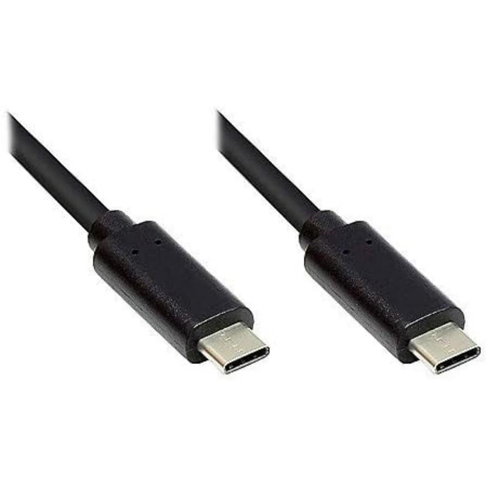 Good Connections Charging and Data Cable USB 3.1 (Gen.1) - USB-C Male on Both Sides - Copper Ladder, Double Shielding, 5 Gbps Data Transfer - Black - 1 m — image 1