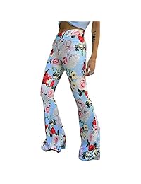 Pantalones acampanados de campana con estampado étnico acampanado de cintura alta para dama Pantalones de yoga Leggings acampanados