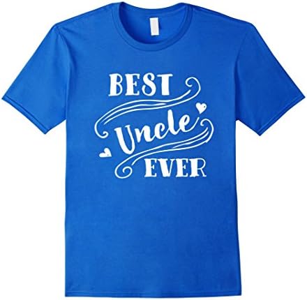 Men's Best Uncle Ever T-Shirt Large Royal Blue