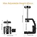 UTEBIT C-Clamp with Tripod Head, Aluminum Desk Clamps Set with 1/4 Thread Hole, 360 Degree Rotation mini Ball Head with 1/4