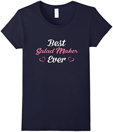Women's Salad Maker T-Shirt. Personalized Gift XL Navy