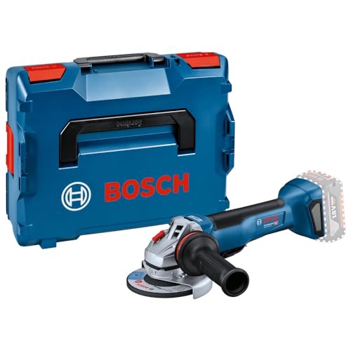 Bosch PRO 18V System Akku Winkelschleifer GWS 18V-10 P (inkl.Zusatzhandgriff, Schutzhaube, Schnellspannmutter, Aufnahmeflansch, Einlage, L-BOXX, ohne Akku/Ladeg