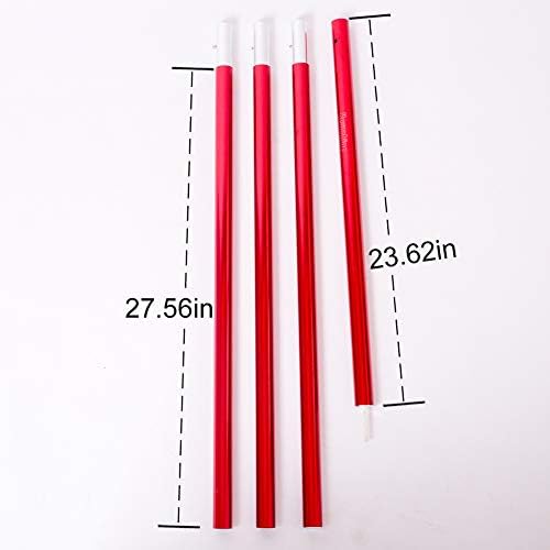 Heypshine Tarp Pole, Aluminum Alloy Tent Poles Accessories for Backpacking Shelters, Collapsible Lightweight Poles Headroom Canopy Porch Awning Sun Sails Support