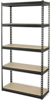 Gorilla Rack Grz6 3618 5bimp 5 Shelf 36 By 18 By 72 Inch Shelving Unit Black Garage Storage And Organization Systems Amazon Com