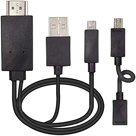 DYTesa 5 Pin & 11 Pin Micro USB MHL to HDMI 1080P HD TV Cable Adapter for Android Phone,Black