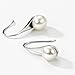 925 Sterling Silver Freshwater Cultured Pearl Dangle Drop Earrings for Women AAA+ Quality 8mm Black Pearl Women's Earrings