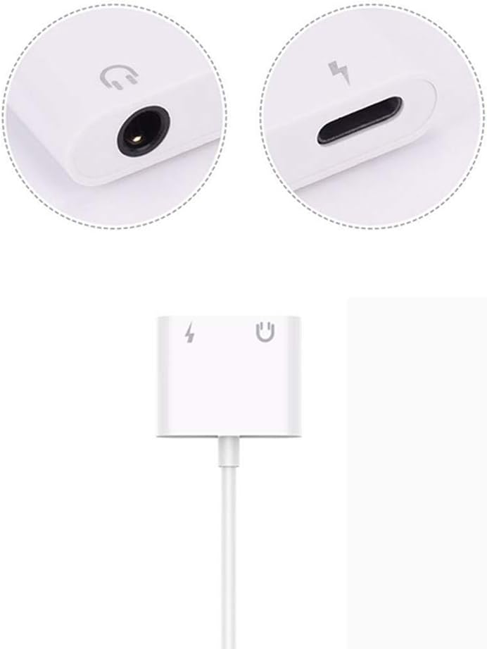 Headphone Adapter Adapter Cable Aux Audio Headphone Jack 3.5 mm 2 in 1 Splitter Adaptor Earphone with Music+Charge Phone Accessorysge1639