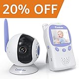 Adjustable Optical Lens Baby Monitor, Long Range, 1800mAh Rechargeable Batteries, Infrared Night Vision, Two Way Radio, Pan-Tilt-Zoom, Smart Alert by Coobar