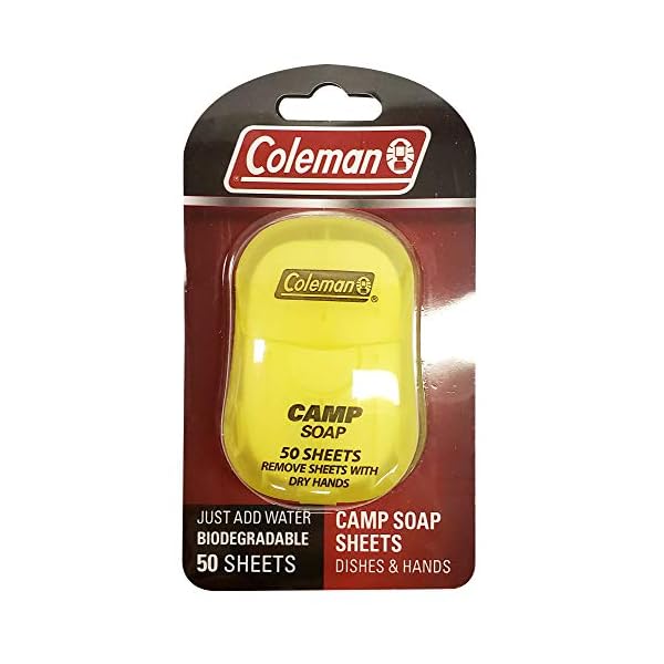 Coleman Camp Soap Sheets for Dishes and Hands, 50 sheets Mini Travel