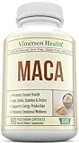 MACA Root Diet Supplement - Energy Production & Emotional Wellness. Balance Hormones, Support Reproductive Health Men, Women & Seniors, Aid Libido, Stamina & Desire - Vegan, non-GMO, 100% All Natural
