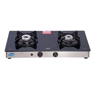Glen Glass 2 Burner Cooktop, Black/Silver (CT1021GTAI)