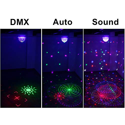 Stage Lights, Sound Activated RGB Party Lights DJ Lighting, 63 LED bar Lights and DMX Control for Church, Wedding, Stage Lighting Birthday Party(need an adapter) (Laser) - Thumbnail 4