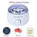 Wax Warmer,LuolLove Electric Mini Wax Melting Pot Professional at Home Hard Waxing Kit for Hair removal, with Adjustable Temperature Knob and AUTO Function (Pro Wax 100)