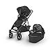 2018 UPPAbaby VISTA Stroller, Jake (Black/Carbon/Black Leather)