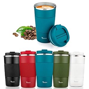 Reismok, TEWLEN herbruikbare koffiekop 100% lekvrij isoleerbeker thermobeker roestvrij staal koffiebeker to go…