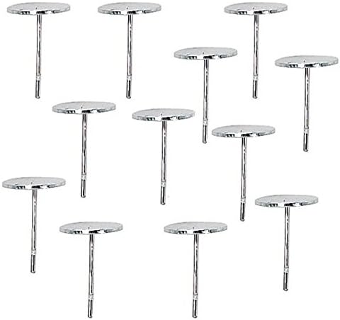 Sterling Silver 6mm Glue-On Earring Post (12 Pieces)