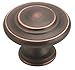 Amerock 10BX1586ORB Inspirations 1-5/16 in (33 mm) Diameter Oil-Rubbed Bronze Cabinet Knob - 10 Pack
