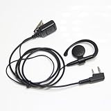2-Pin Ear-Clip Earpiece Headset for Kenwood Two Way Radio TK3170 TK3173 TK3200 TK3201 etc 2pin