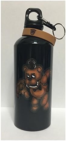 Black Stons ~ FIVE NIGHTS AT FREDDY'S Matching Bracelet and WATER BOTTLE FREDDY FAZBEAR