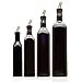 Infinity Jars Square Oil Bottle Style w/Plastic Pour Spout, Airtight Miron Jar4 Jar Variety Pack (250 ml-1 L) Easy Refill Vinegar Cruet Cooking Oil Dispenser Bottle, Olive Oil Bottle for Kitchen