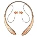 Bluetooth Headphones Rymemo Newest Design Wireless Headset Music Earphones Stereo Earbuds Sports/running Magnetic Neckband Style Shine Like Diamond Surface for Cellphone, Gold