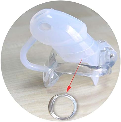 C&õ-ck Cage Pênn`ǐs Rǐng Male Small Sǐlǐcone Cage wǐth Fǐxed Resǐn Rǐng Chastǐty Devǐce Adult Sexuo-Töys A360-1 ǐnterestǐng Tshirts,Clear Small ǐnterestǐng Tshirts,About 40mm