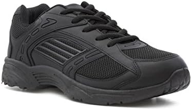 Podium Mens Lace Up Trainer in Black