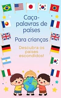 Livro Caça palavras dos Países: Caça-Palavras Temático: Pratique seu Vocabulário de Inglês Conhecendo Países do Mundo