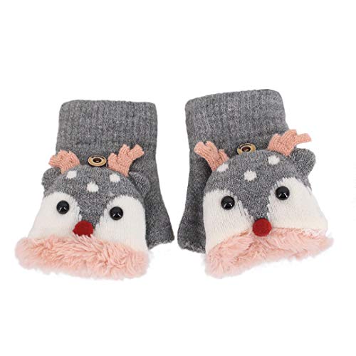 Haoohu Fingerless Gloves with Convertible Flap Cover Mitten, Perfect for Christmas Costume, Fun Party, Cosplay Performance,Show and Holiday Gift