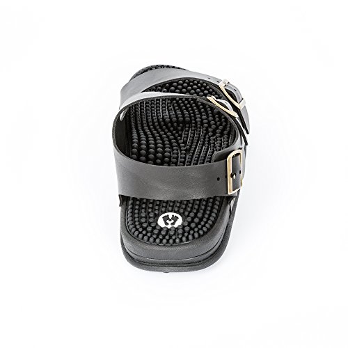 Revs Trek Massage Sandals for Men & Women. (Women US 12.5-13 / Men UK 11.5-12, Black) - Image 2