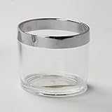 Carnation Home Fashions Clear Acrylic Tumbler with Chrome Trim
