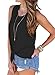karbin Women's Casual Sleeveless Blouse Front Tie Knot Shirt Summer Cami Tank Tops