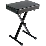 Yamaha PKBB1 Adjustable Padded Keyboard X-Style Bench, black
