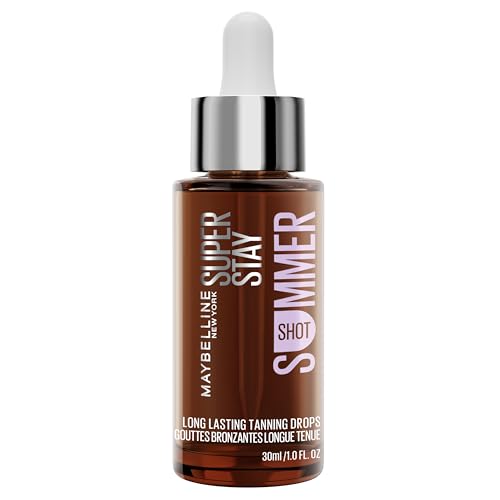 New York Gotas de Bronceado Superstay Summer Shot, Bronceado Modulable, Larga Duración 96H, Resultado Natural y Uniforme