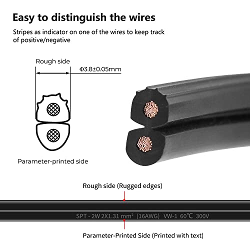 FIRMERST 16/2 Low Voltage Landscape Wire Outdoor Lighting Cable UL
