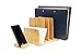 Kenley Desktop Organizer - Bamboo Wood File & Folder Sorter - Desk Tray with 5 Vertical Sections & Phone Holder - Storage Shelf Rack Stand for Office Supplies Binders Letters Paper Documents Magazines