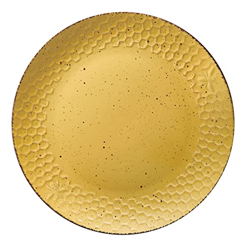 Set Stoviglie Pfaltzgraff Bumblebee 16 Pezzi Giallo | Servizio 4 Persone In Gres Con Effetto Maculato | Microonde E Lavastoviglie
