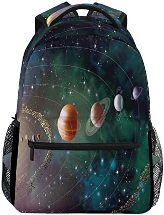 Eslifey Solar System Planets Galaxy Space Backpack Students Shoulder Bags Travel Bag College School Backpacks