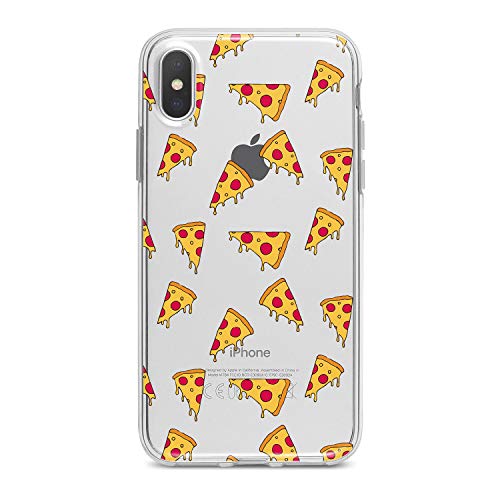 Lex Altern Pizza Case for iPhone Xs Max X Xr 8 Plus 7 6s 6 SE 5s 5 TPU Cute Clear Food Apple Kawaii Phone Pattern Cover Slice Print Transparent Flex Girls Protective Lightweight Women Soft Silicone