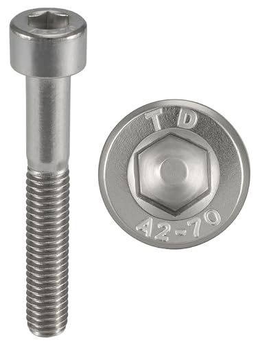 PRORAJE Schrauben Edelstahl M8 x 110 mm Zylinderkopf BTR Ø 8 x 110 mm | Schrauben M8 x 110 mm CHC mit Innensechskant (Inbusschlüssel) | Edelstahl A2-7