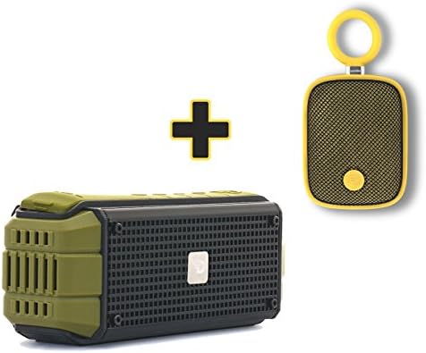 15 Watt Rugged Portable Speaker with 4.0 aptX Bluetooth, USB Power Bank, IPX5 Splash Proof, Bicycle Handle Mount Included by Dreamwave Audio - EXPLORER + BONUS Dreamwave Bubble Pod Yellow Mini Speaker