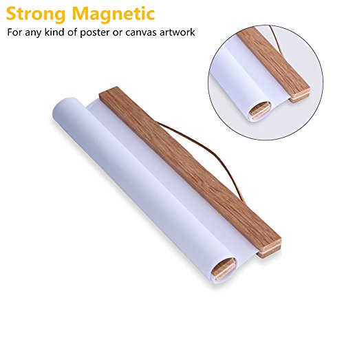 image for Yosoo Magnetic Wooden Photo Frame Natural Wood Frame Picture Poster Ar