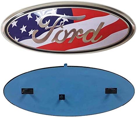 Fd Front Tailgate Emblem, Oval 9"X3.5" Badge Nameplate for 04-14 F150 F250 F350, 11-14 Edge, 11-16 Explorer, 06-11 Ranger (American Flag)