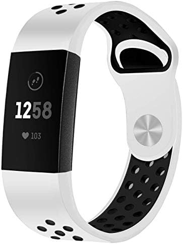 NO1seller Top Bands Compatible for Fitbit Charge 3 Small Large, Soft Silicone Sport Strap with Air Holes Replacement Wristband for Fitbit Charge 3 and Charge 3 SE Fitness Tracker