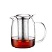 Tea Pot with Infusers for Loose Tea, Glass Teapot for Stovetop, Clear Borosilacate Glass Tea Pot with Infuser and Lid, Heat Resistant, Gifts for Tea Lovers, 1000 ml/35 oz