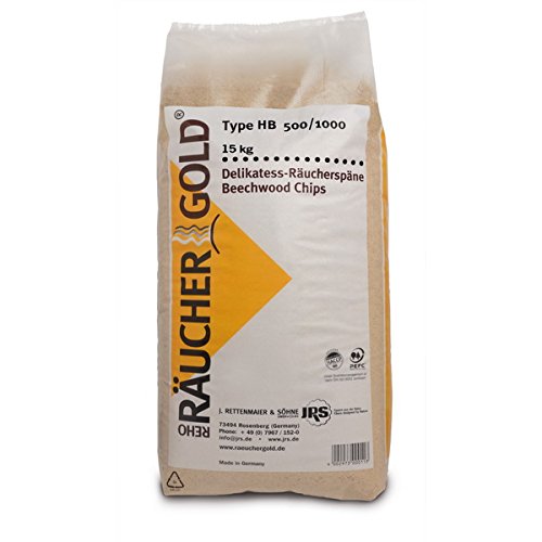 Räucherspäne (0,5-1,0mm) 15kg Räuchergold HB 500-1000 Buche fein JRS Rettenmaier